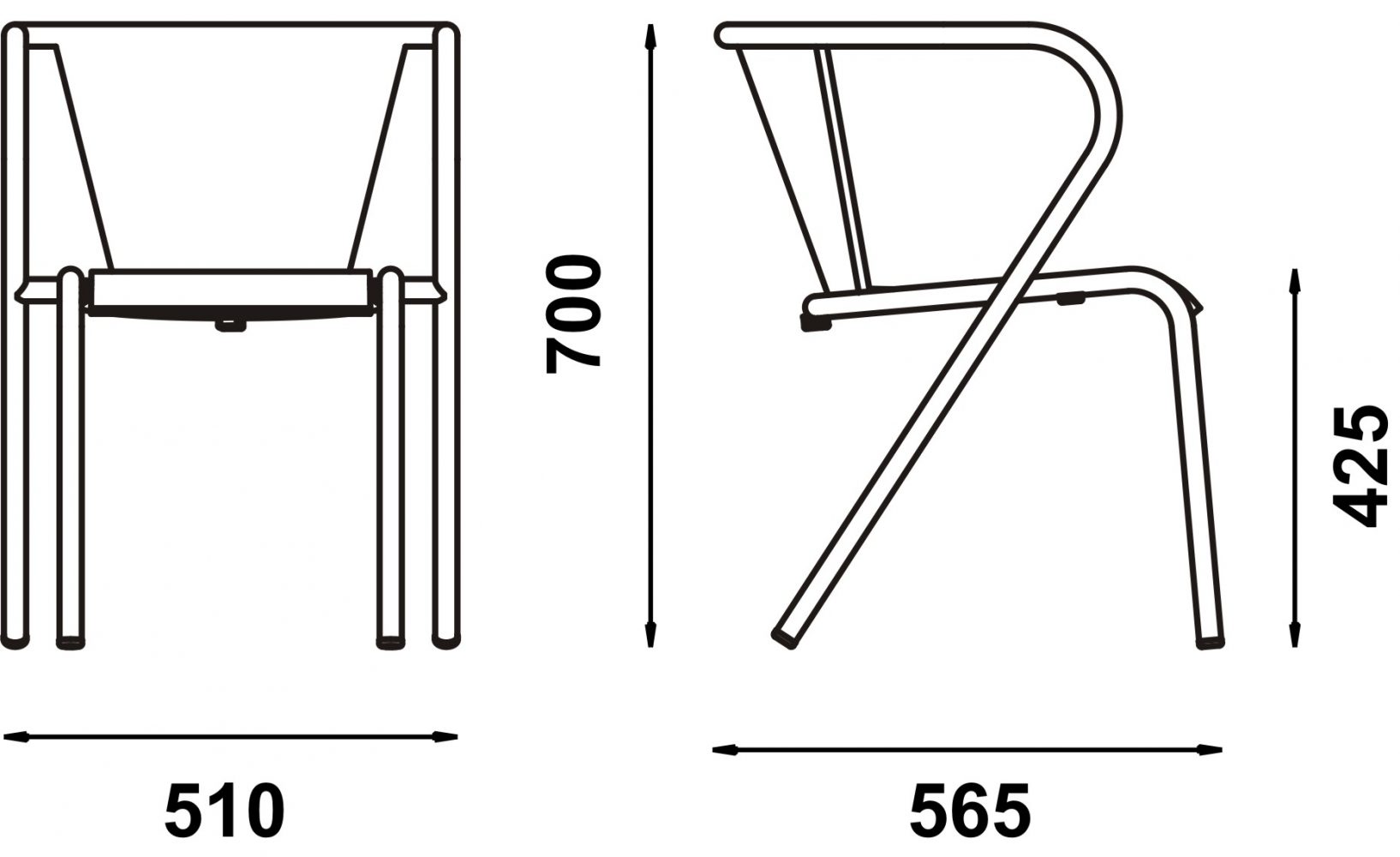 chaise 5008 dimensions