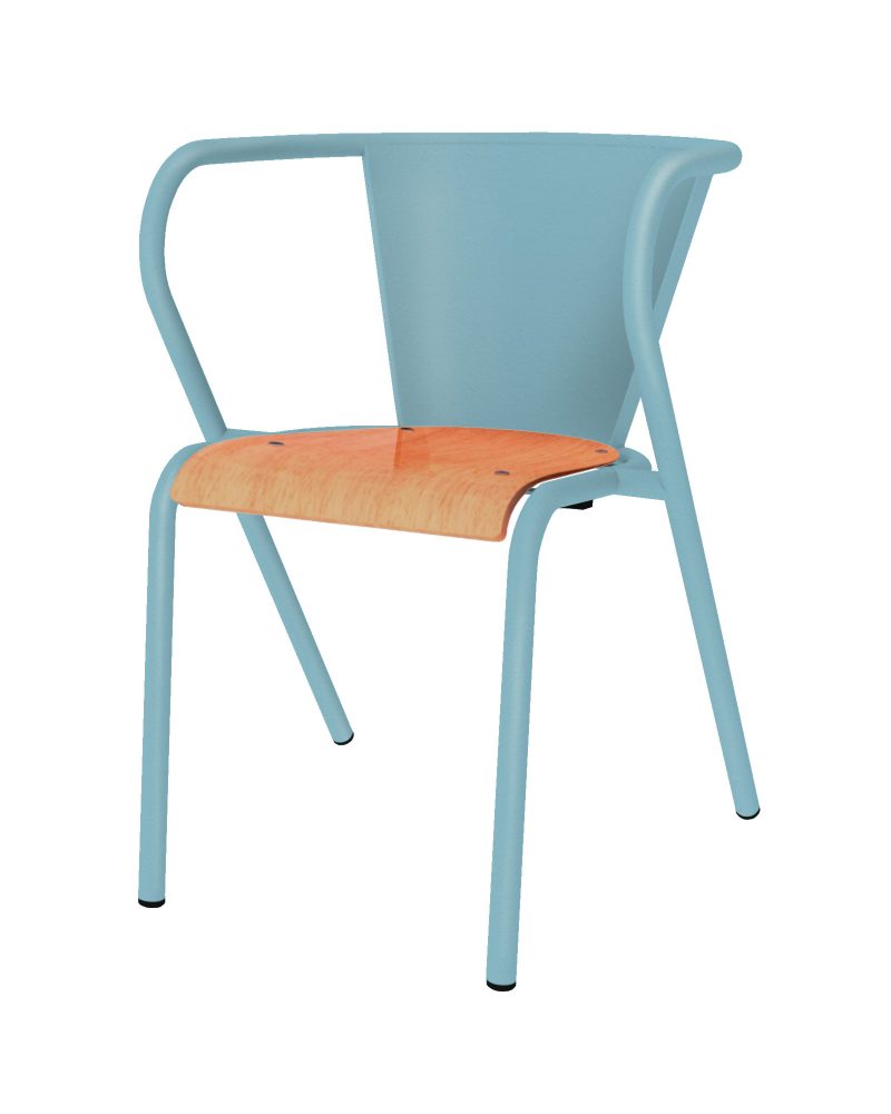 ma-chaise-5008_bleu-tage-6034_bois-lisse Chaise 5008 en métal et bois bleu tage