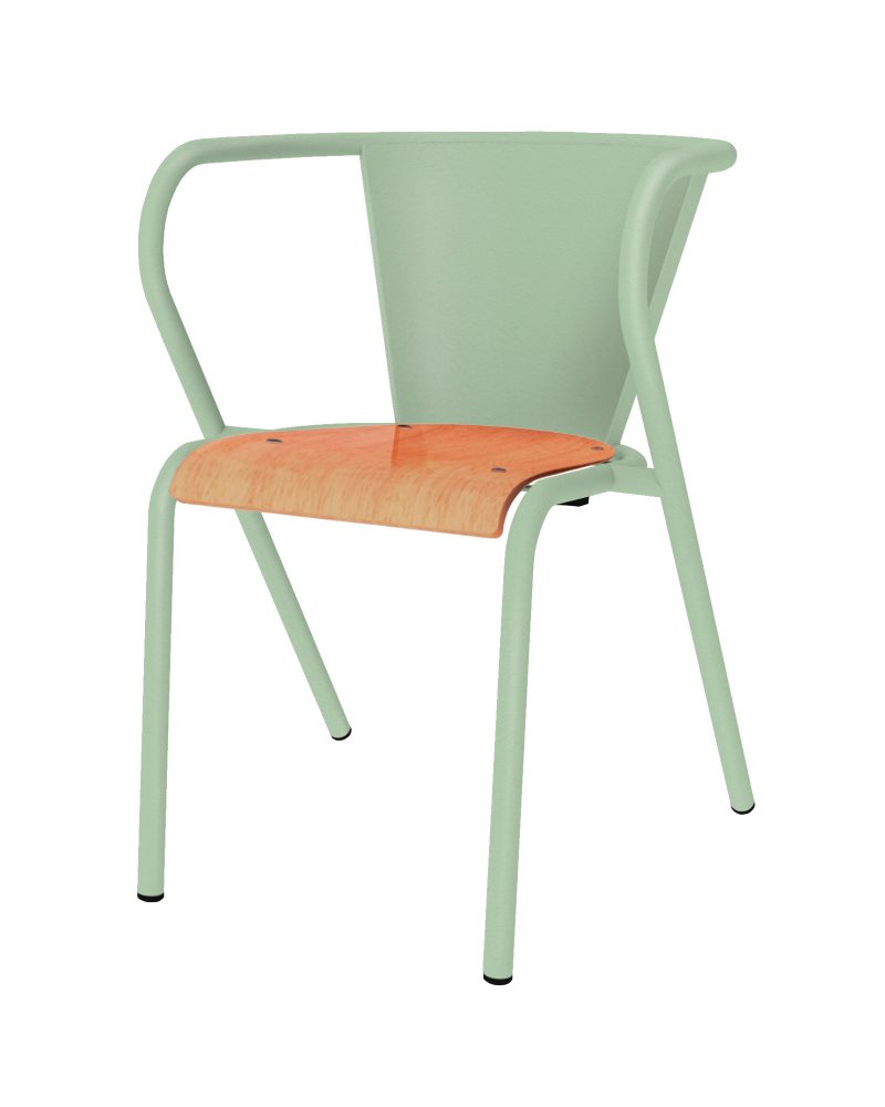ma-chaise-5008_vert-Lisbonne-6021_bois-lisse Chaise 5008 en aluminium et bois