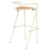 tabouret 5008b acier et bois écru